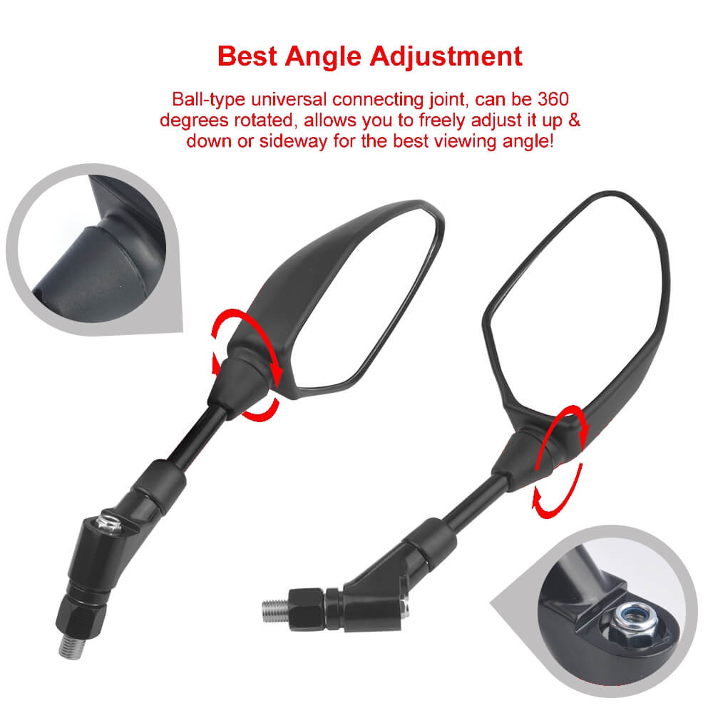 E24 Certification Side Rear Mirror For YAMAHA MT 01/03/07/09/10 TRACER 900/GT MT03 660 Adjustable Rearview Mirrors - pazoma