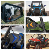 1Pair UTV Side Rear View Mirrors w/ Black Orange Blue Red Inserts for 2008-2020 Polaris RZR 800 900 1000 XP - pazoma