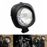 Motorcycle Sealed Beam Electroline Vintage Retro Square Headlight Chopper Bobber Harley Triumph BSA XS650 Custom w/Yellow Lens - pazoma