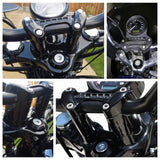 Harley Sportster Forty-Eight XL1200X 48 CNC Aluminum 2" Rise Handlebar Riser 1" Bar Heighten Block Extension Kit 2010-2020 - pazoma