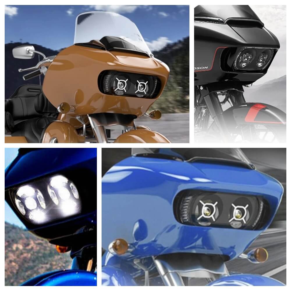 Harley Road Glide ST Special Limited CVO FLTRX FLTRK FLTRXS FLTRXSE FLTRXST FLTRKSE LED Headlight Dual HI/LO Beam Projector Head Lamp w/DRL - pazoma