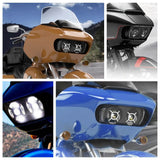 LED Headlight Dual HI/LO Beam Projector Head Lamp w/ DRL For Harley Road Glide Ultra Special Limited ST CVO FLTRU FLTRX FLTRXS FLTRXSE FLTRK - pazoma