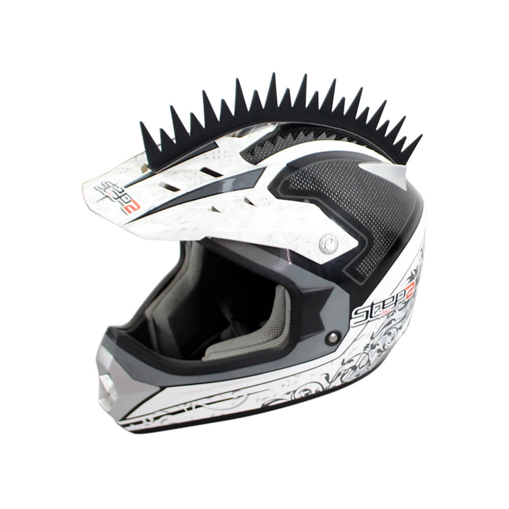 dirt bike helmet with mohawk sticker Raxove High Intensity Reflective Stickers | Mohawk for Motorcycle Helmets | Mohawk Stickers for Skateboard, Bikes, Motorcycle, Cycling ( Helmets Not Included) | pour casques de moto Turn heads everywhere you go with this rainbow motorcycle helmet mohawk Lacrosse Mohawk Decals - Sportdecals