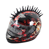 Pazoma Dirt Biker Helmets Mohawks Sticker Spikes Motorbike Rubber Stick Capacete Decoration Fire style - pazoma