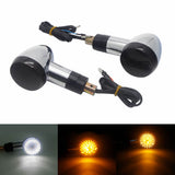 SUZUKI Boulevard M109R VRZ1800 Front LED Chrome Amber Bullet Turn Signal Light Indicators  2 in 1 Blinker wDaytime Running Light DRL