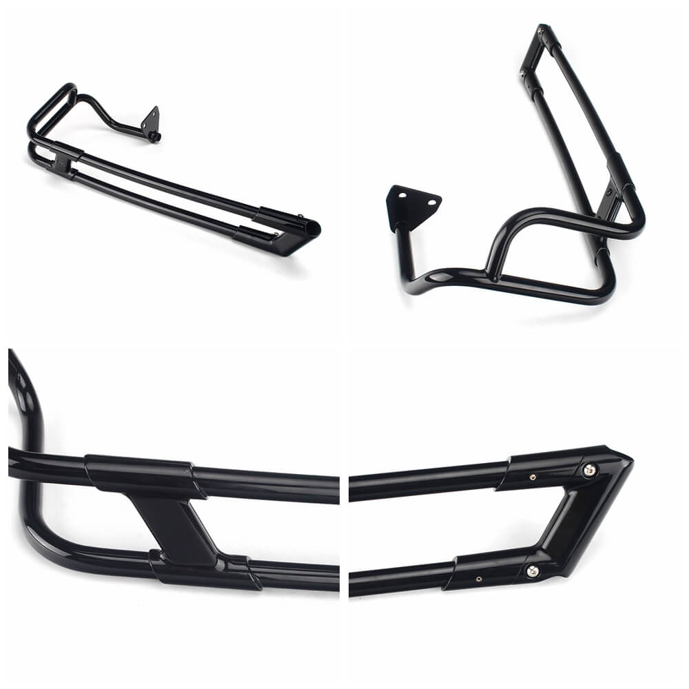 Hard Rear Saddlebag Guard Twin Style Rails For Harley Touring Road Kin ...