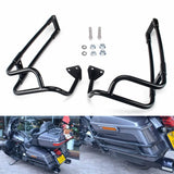 Hard Rear Saddlebag Guard Twin Style Rails For Harley Touring Road King Electra Street Glide Ultra Limited Special ST FLHR FLHX FLTRX '14-UP - pazoma