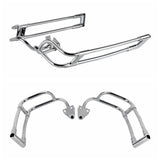 Rear Saddlebag Guard Rails Bolt On Style For 2014-2022 Harley Touring Road King Police Electra Glide Ultra Classic Limited CVO/SE Low