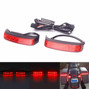 LED Saddlebag Housing Tail Run Brake Turn Light Lamp For Harley Touring Street Road Glide CVO Electra Glide Ultra Classic Limited 14-21 - pazoma