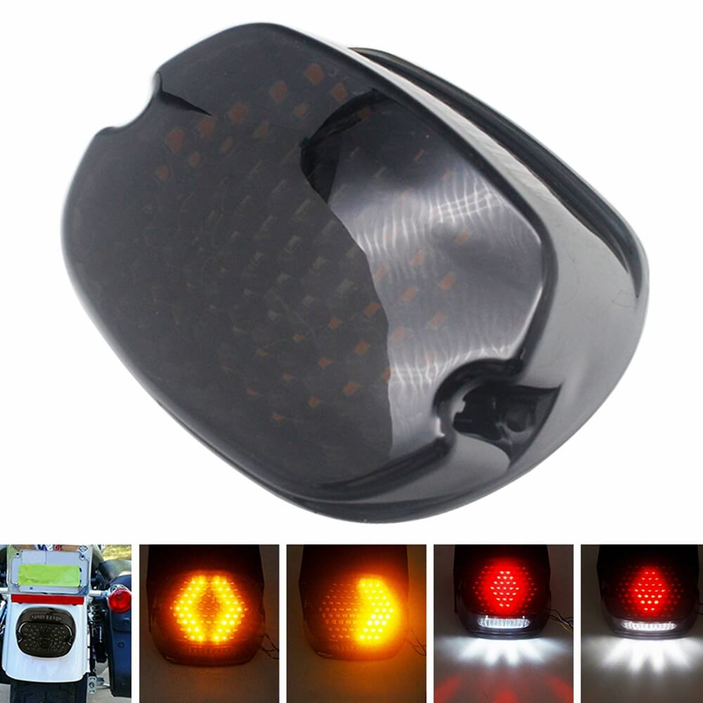 NOS 60'S SIGNAL STAT ライト ハーレー　テールライト Smoke LED Tail Light Brake Turn Signal for Harley Touring