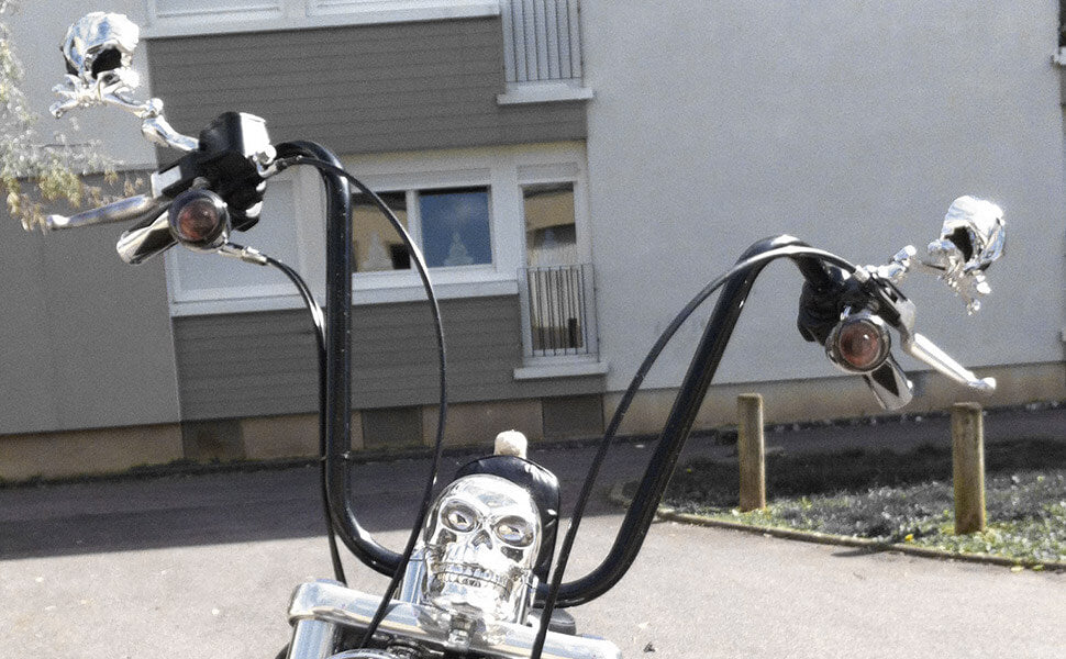 Rétroviseurs Moto Chromés - Paire Gauche/droite, Tige Longue, Réglage Facile - 2