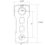 Snowmobile Pivoting Handlebar Fixed Height Risers Clamps Blocks 4" for Polaris Matryx Arctic Cat sleds 7/8" 1-1/8" Handlebar T-Style Stems - pazoma