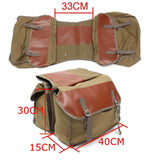 Motorcycle Storage Saddle Bag Large Capacity Canvas Panniers Bags for Bicycle Bike Motor Rear Seat Carrier Bag Two Side Saddlebags - pazoma