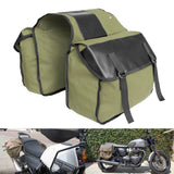 Motorcycle Storage Saddle Bag Large Capacity Canvas Panniers Bags for Bicycle Bike Motor Rear Seat Carrier Bag Two Side Saddlebags - pazoma