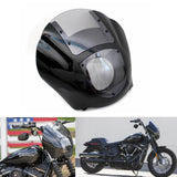 Motorcycle Headlight Fairing With Clear Windshield For Harley Dyna Sportster XL 88-16 Dyna 95-05 FXR 86-94 - pazoma