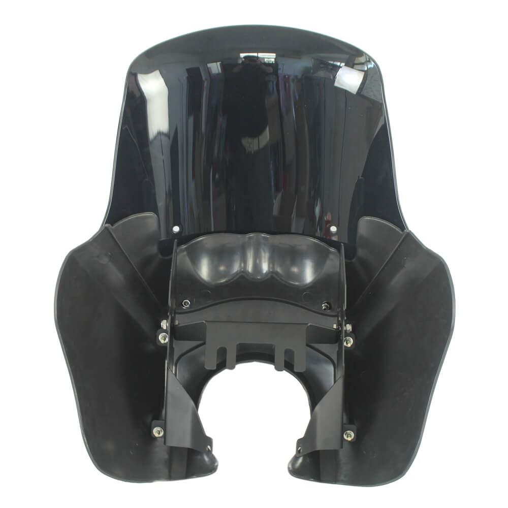 CBC Cali TSport Front Fairing For Harley Club Style Dyna Street Bob T-Sport FXR w/Chrome Trim Bezel Windshield Headlight Relocation Block - pazoma