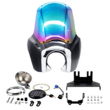 T-Sport Fairing w/ 5.75'' LED Headlight Bracket Chrome Bezels Trim Cover Kit For Harley Softail Low Rider S 114 117 FXLRS 2020-2024 - pazoma