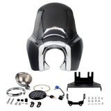 T-Sport Fairing w/ 5.75'' LED Headlight Bracket Chrome Bezels Trim Cover Kit For Harley Softail Low Rider S 114 117 FXLRS 2020-2024 - pazoma