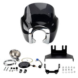 T-Sport Fairing w/ 5.75'' LED Headlight Bracket Chrome Bezels Trim Cover Kit For Harley Softail Low Rider S 114 117 FXLRS 2020-2024 - pazoma