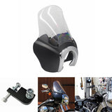 Harley Fairing FXDXT Dyna Super Glide T-Sport Clear 15'' Windshield Windscreen w/ Chrome Trim Bezel Headlight Relocation Block - pazoma