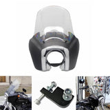 Clear Quarter Black Fairing Kit For Harley Dyna Super Glide T-Sport FXDXT FXR w/ Chrome Trim Bezel Headlight Relocation Block - pazoma