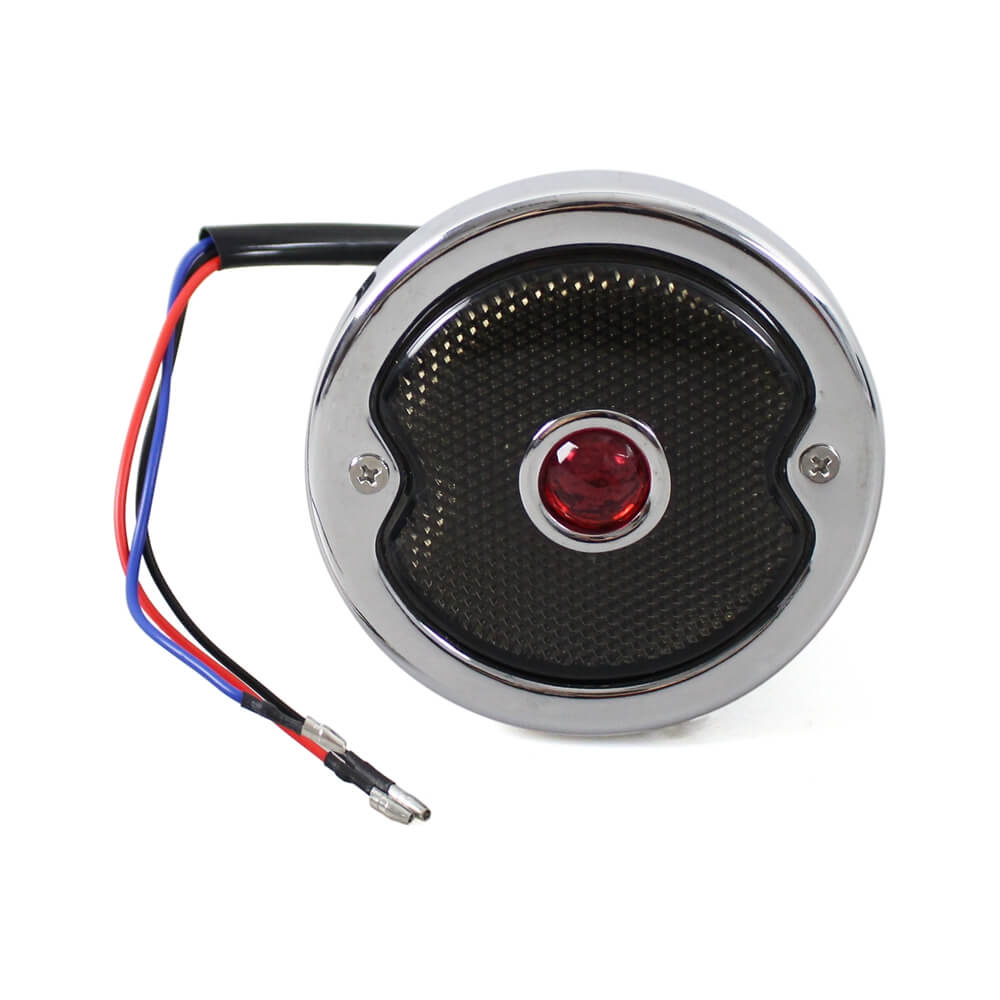 LED Brake Stop Tail Light Lamp w/Blue Red Dot For Harley Chopper Bobber Cafe Racer Vintage old school 1933-1936 Ford Car Model - pazoma