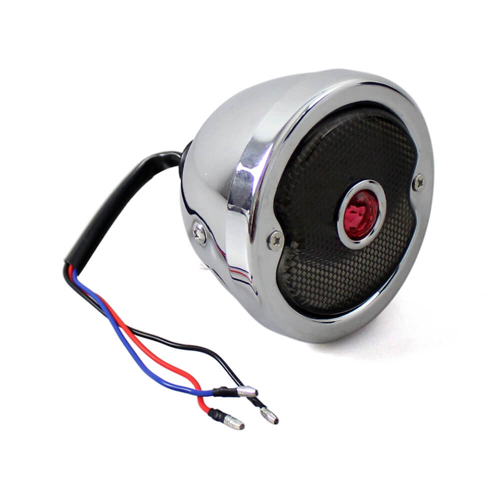 LED Brake Stop Tail Light Lamp w/Blue Red Dot For Harley Chopper Bobber Cafe Racer Vintage old school 1933-1936 Ford Car Model - pazoma