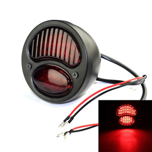 Motorcycle LED Taillight For Harley Chopper Bobber Cafe Racer Duolamp Vintage Rear Stop Tail Lamp Brake Running Light - pazoma