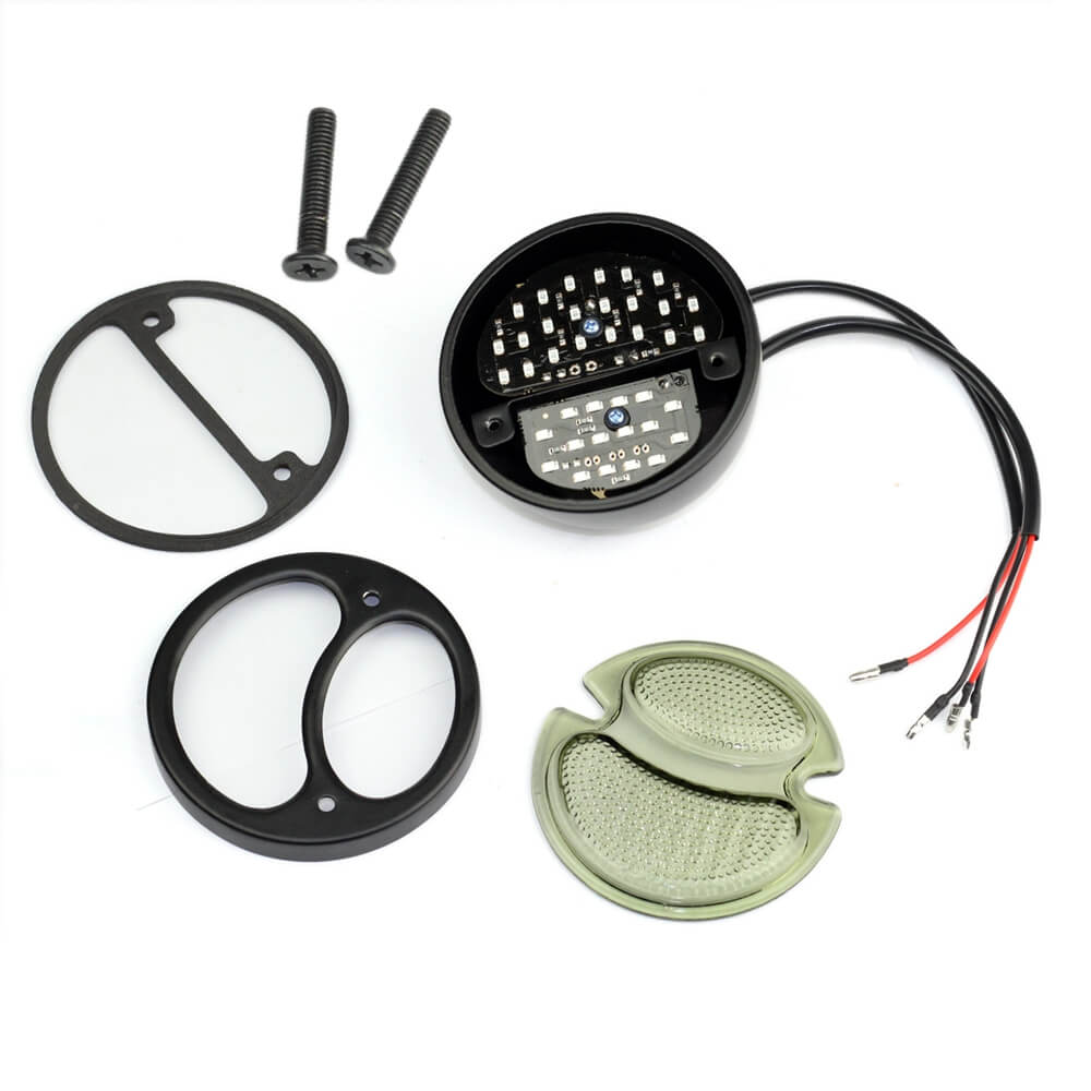 Motorcycle LED Taillight For Harley Chopper Bobber Cafe Racer Duolamp Vintage Rear Stop Tail Lamp Brake Running Light - pazoma