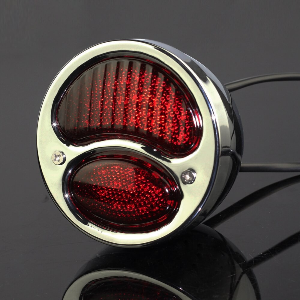 Motorcycle LED Taillight For Harley Chopper Bobber Cafe Racer Duolamp Vintage Rear Stop Tail Lamp Brake Running Light - pazoma