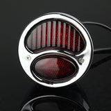 Harley Chopper Bobber Cafe Racer Vintage Retro Motorcycle Modification LED Brake Taillight Tail Warning Signal Light - pazoma