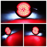 Retro Motorcycle 12v LED Taillight Red Lens W/License Light For Harley Chopper Cafe Racer Bobber Custom Brake Stop Tail Light - pazoma