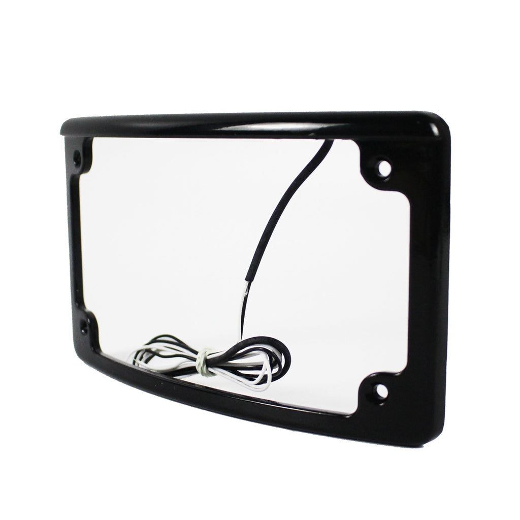 UTV or Motorcycle rear 6 6 Led License Plate Frame - Black