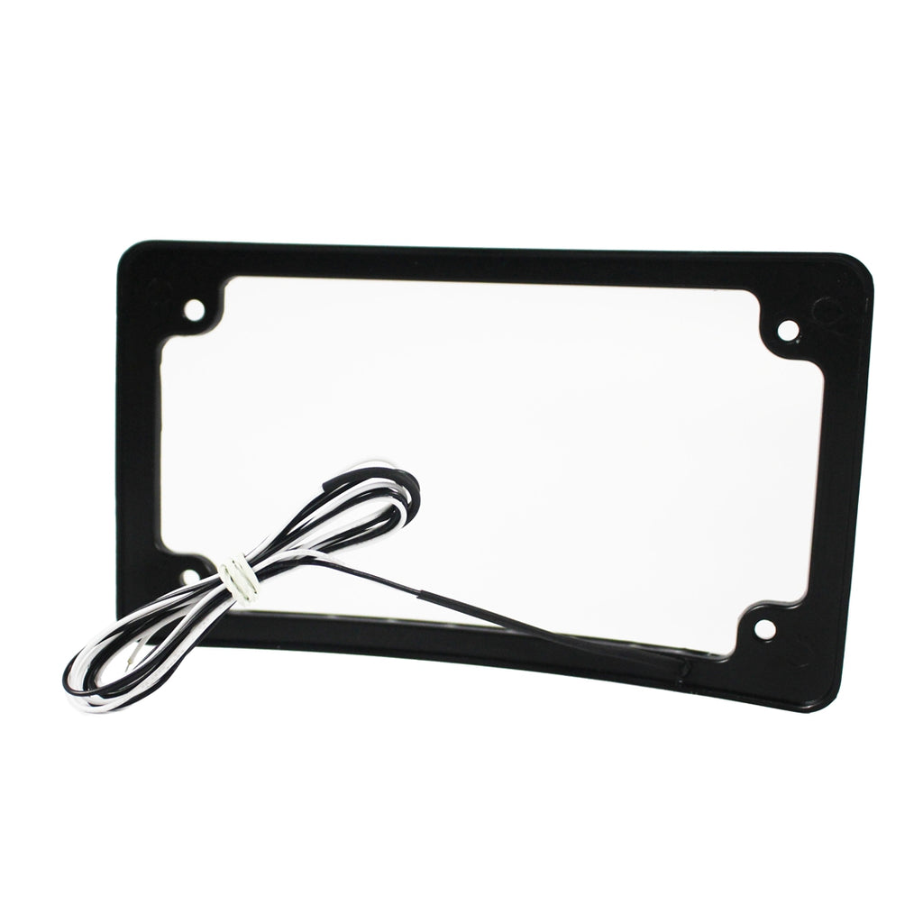 Black Radius 4 X 7 Curved Led Motorcycle License Plate Frame Harley Re –  pazoma