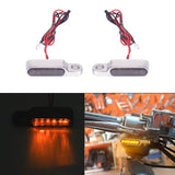 Mini LED Turn Signals Indicators Blinker Light Amber E Mark Brake Clutch Marker For Touring Softail Slim Electra Road Street Glide - pazoma