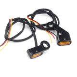 Motorcycle 12V Brake Hydraulic Clutch Turn Signal Indicators LED Mini Front Blinker Light E Mark For Softail Dyna Touring - pazoma