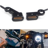 Harley Sportster 883 XL1200 Brake Clutch Lever Turn Signal Indicators Light E Mark Mini LED Signal Lamp Light - pazoma