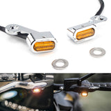 Harley Sportster 883 XL1200 Brake Clutch Lever Turn Signal Indicators Light E Mark Mini LED Signal Lamp Light - pazoma