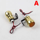 Solid Brass Mini Front LED Turn Signal Light Blinker Indicator Lamp Amber With Relocation Bracket For Harley Sportster Dyna Softail Touring - pazoma