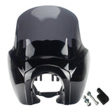 T-Sport Front Fairing Outer Club Style 12'' Windshield Kit Headlight Fairing Cover For Harley Dyna Super Glide FXDXT FXR - pazoma