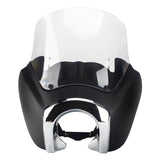 T Sport Front Fairing Outer w/12" Windshield Headlight Bezel Relocation Block Kit For Harley Dyna Street Bob Super Glide - pazoma