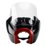 T Sport Front Fairing Outer w/12" Windshield Headlight Bezel Relocation Block Kit For Harley Dyna Street Bob Super Glide - pazoma