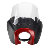 T Sport Front Fairing Outer w/12" Windshield Headlight Bezel Relocation Block Kit For Harley Dyna Street Bob Super Glide - pazoma