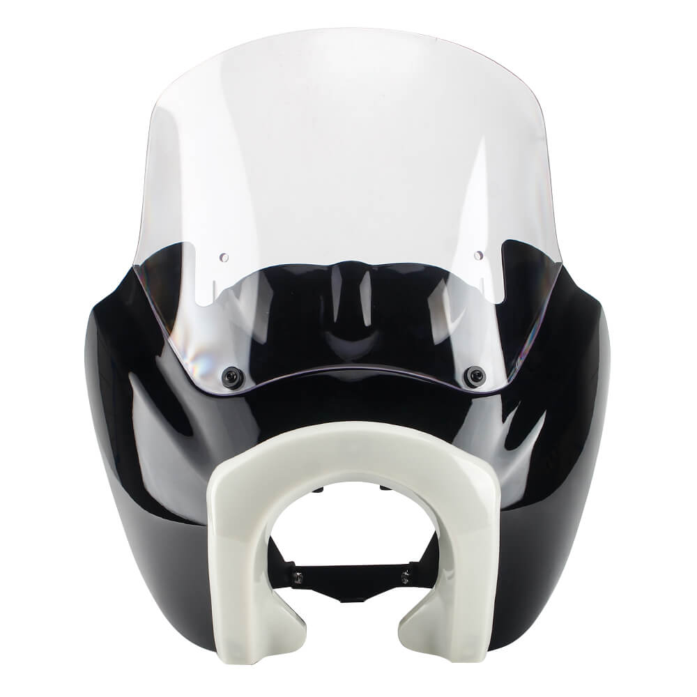 T Sport Front Fairing Outer w/12" Windshield Headlight Bezel Relocation Block Kit For Harley Dyna Street Bob Super Glide - pazoma