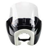 T Sport Front Fairing Outer w/12" Windshield Headlight Bezel Relocation Block Kit For Harley Dyna Street Bob Super Glide - pazoma