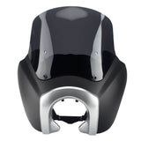 T Sport Front Fairing Outer w/12" Windshield Headlight Bezel Relocation Block Kit For Harley Dyna Street Bob Super Glide - pazoma