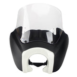 T Sport Front Fairing Outer w/12" Windshield Headlight Bezel Relocation Block Kit For Harley Dyna Street Bob Super Glide - pazoma