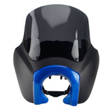 T Sport Front Fairing Outer w/12" Windshield Headlight Bezel Relocation Block Kit For Harley Dyna Street Bob Super Glide - pazoma
