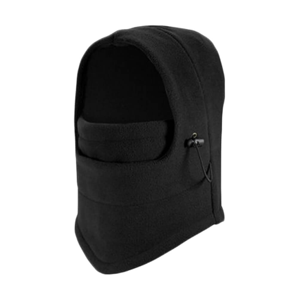 BLACK BALACLAVA MEN'S FLEECE WINTER UNDER HELMET MOTORCYCLE HEAD open  balaclava