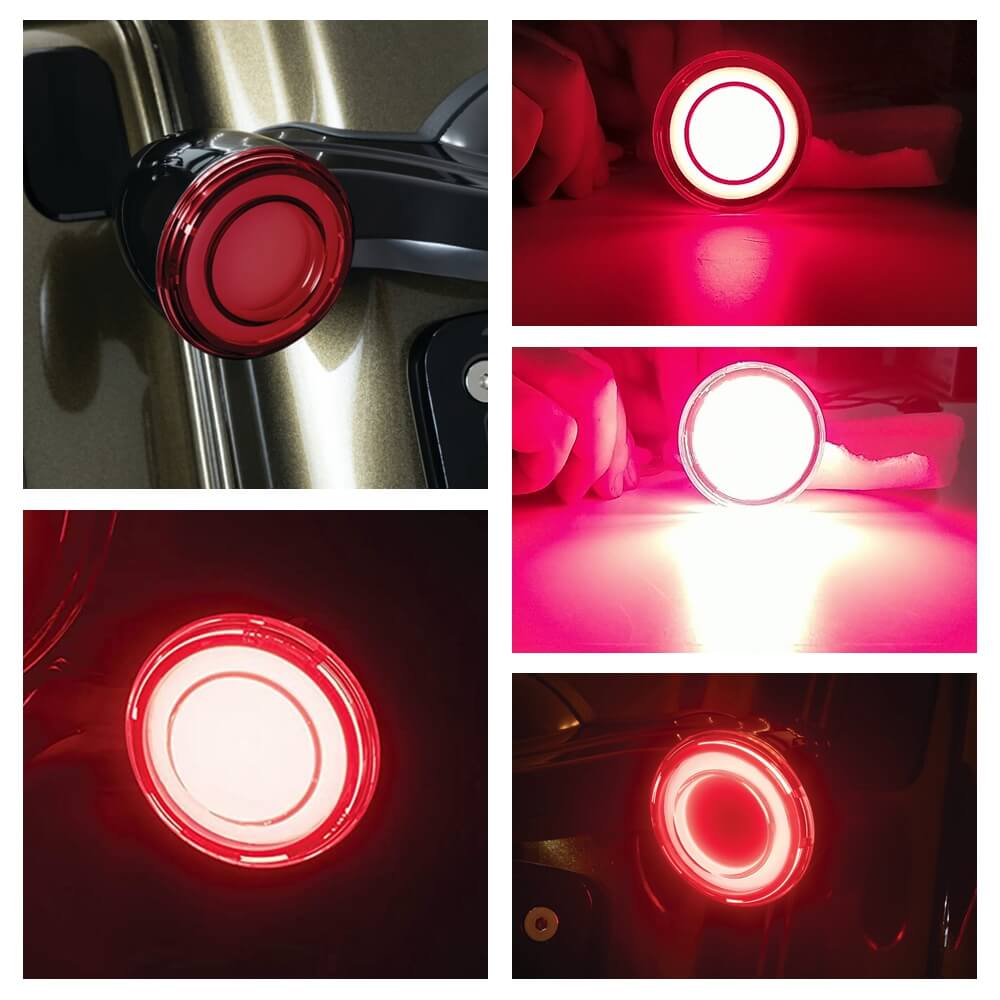 Tracer Diffused LED Front Turn Signal Conversions Bullet Style 1157 Dual-Circuit For Harley Touring Softail Dyna Sportster - pazoma